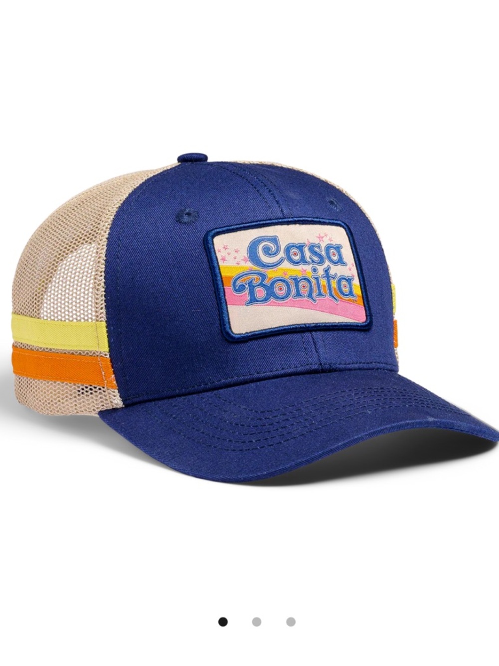 Navy Badge Mid Crown Trucker Hat